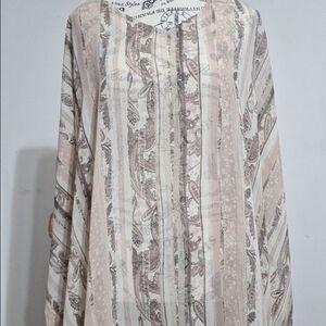 ODDY Paisley Stripe Tunic - Beige & Cream